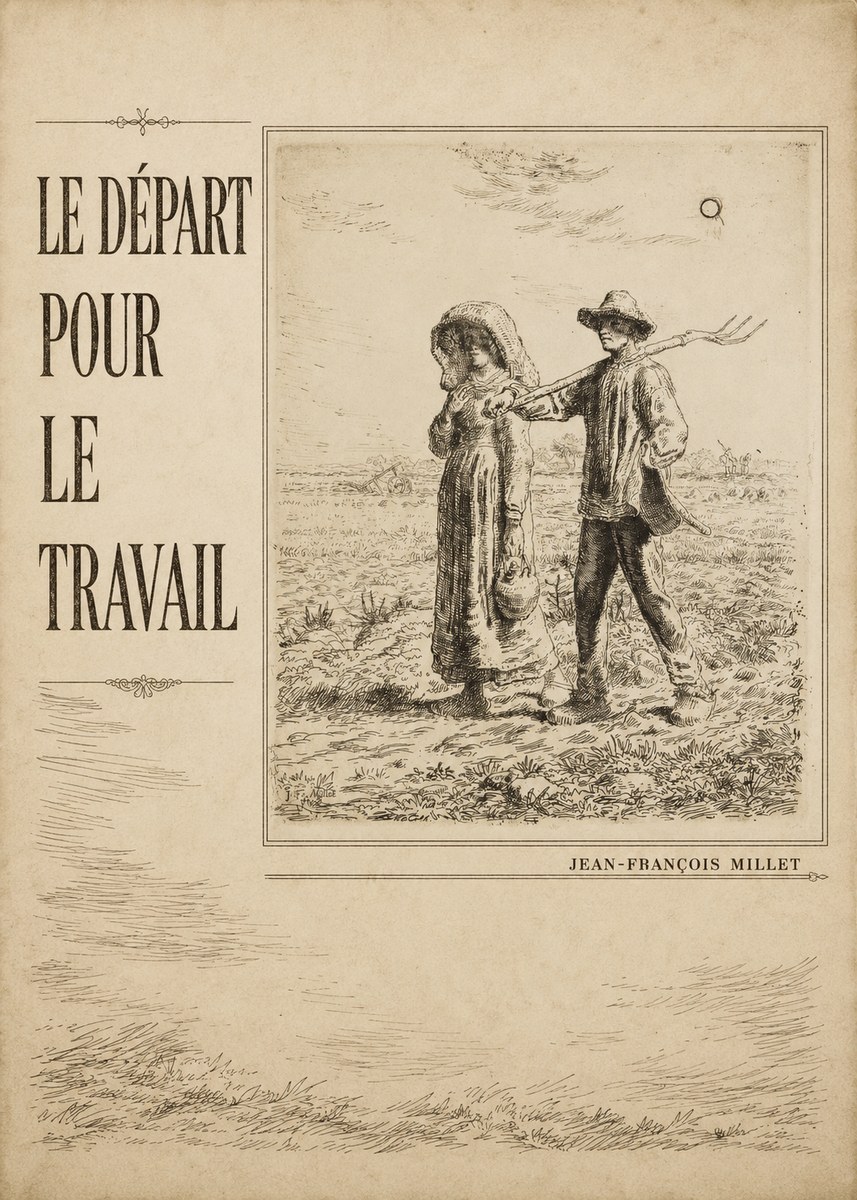 Jean-François Millet Le Départ Pour Le Travail II No3 - Affiche