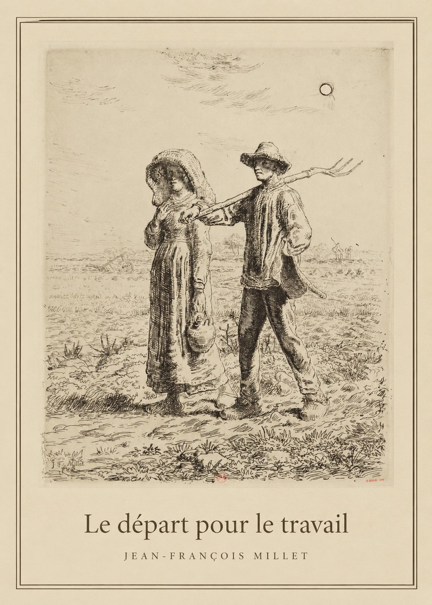 Jean-François Millet Le Départ Pour Le Travail II No4 - Affiche