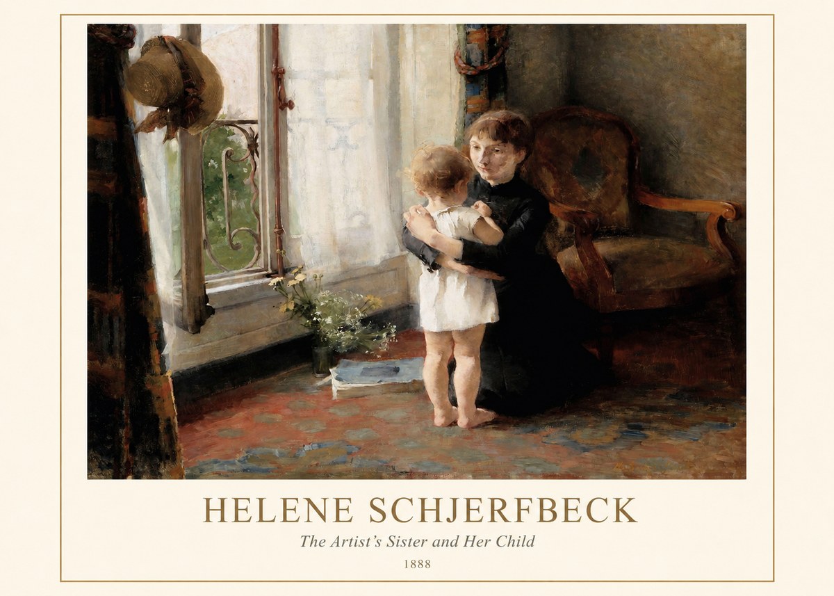 Helene Schjerfbeck The Artist's Sister and Her Child No1 - Affiche