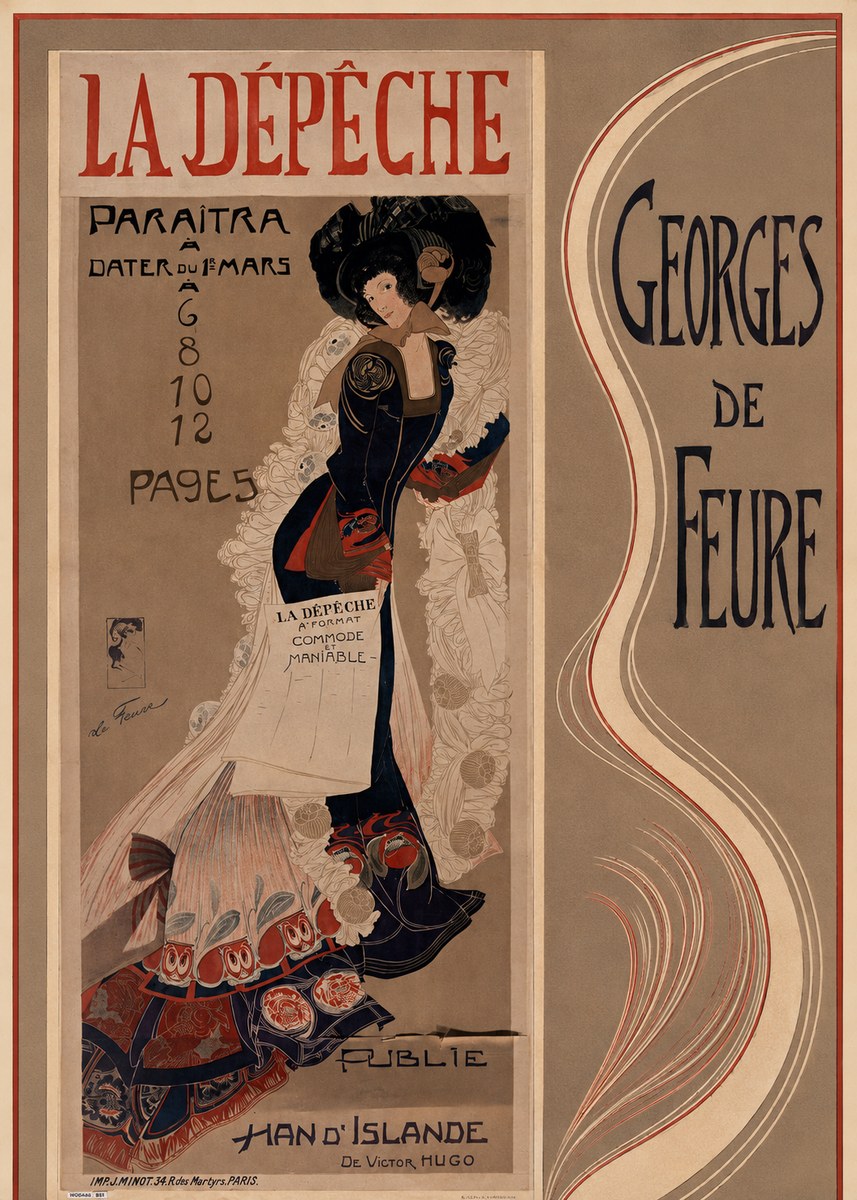 Georges de Feure La Dépêche II No5 - Affiche