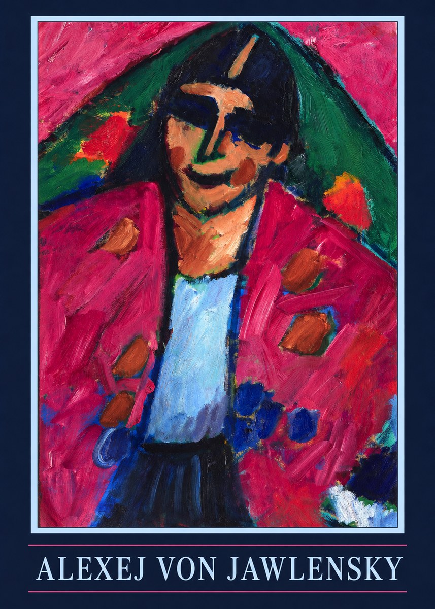 Alexej von Jawlensky Head of a Man No4 - Affiche