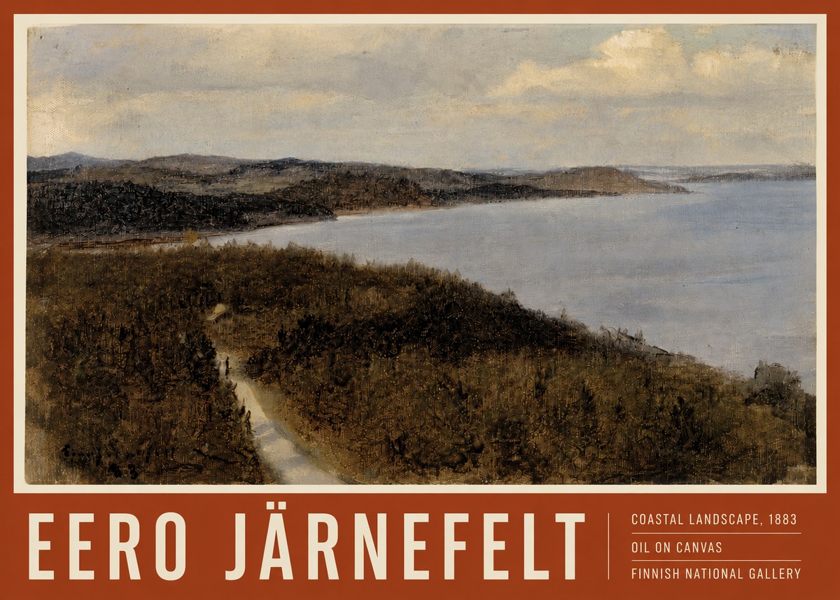 Eero Järnefelt Coastal Landscape, 1883 No4 - Affiche