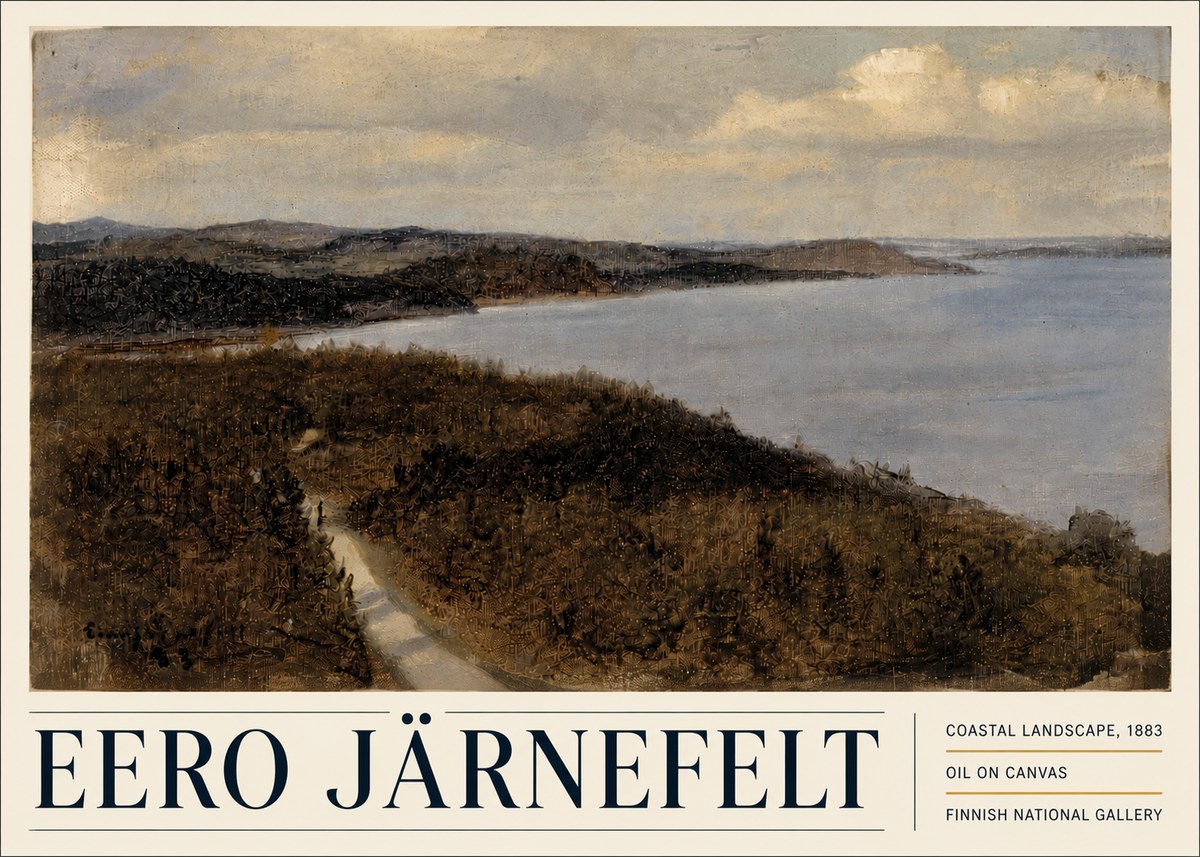 Eero Järnefelt Coastal Landscape, 1883 No5 - Affiche