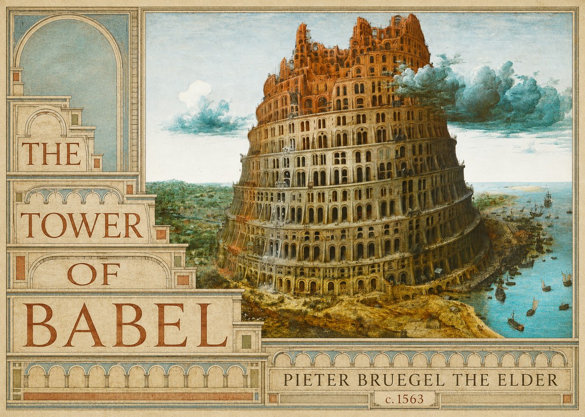 Pieter Bruegel The Tower of Babel III No3 - Affiche