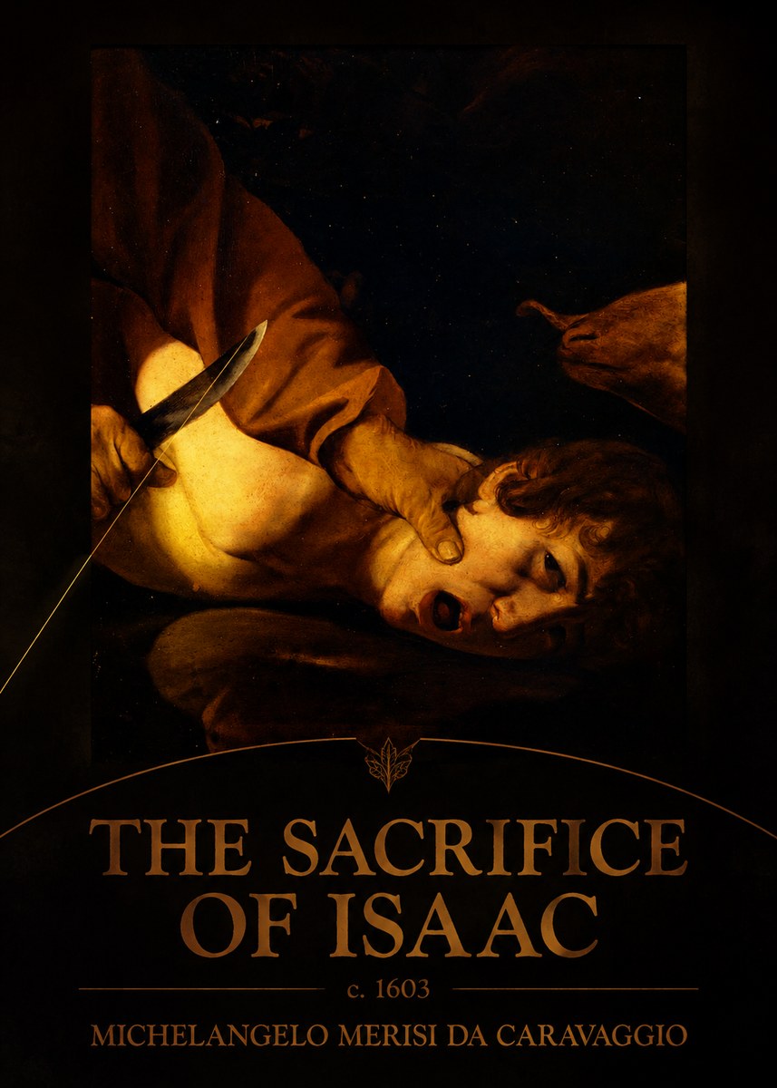 Michelangelo Merisi da Caravaggio The Sacrifice of Isaac II No3 - Affiche