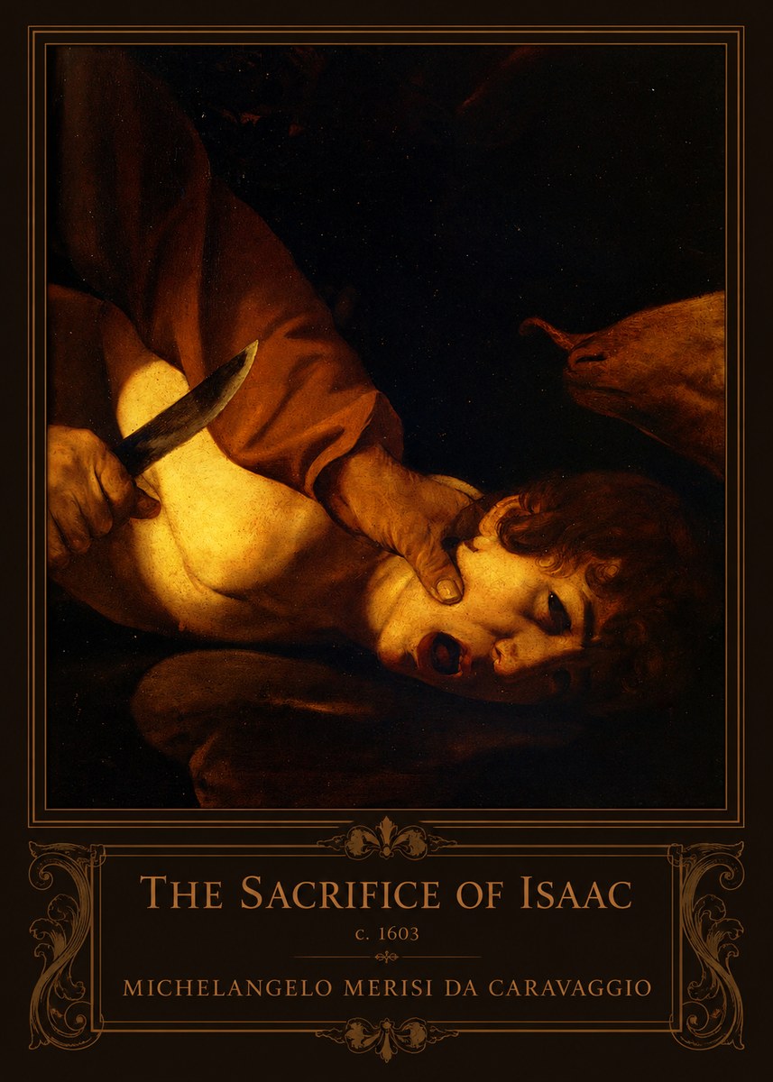 Michelangelo Merisi da Caravaggio The Sacrifice of Isaac II No4 - Affiche