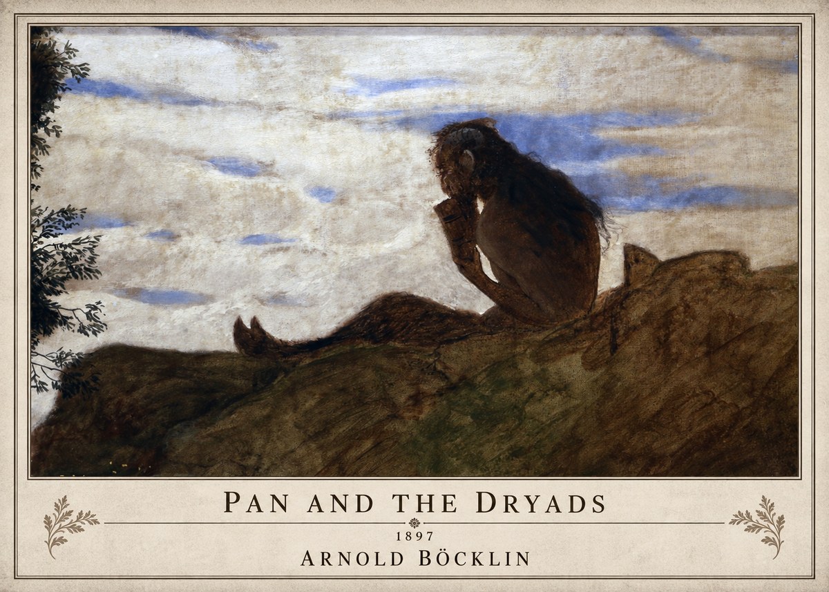 Arnold Böcklin Pan and the Dryads No1 - Affiche
