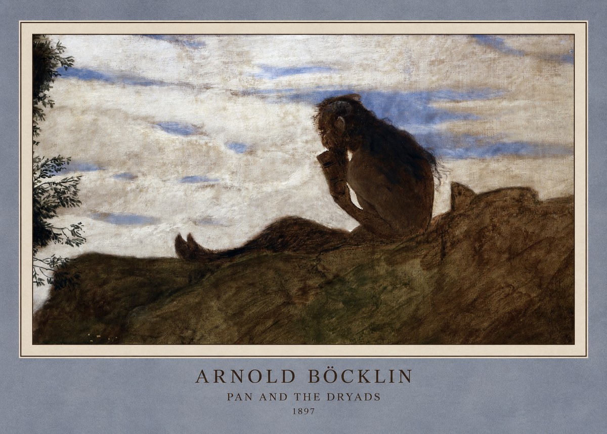 Arnold Böcklin Pan and the Dryads No3 - Affiche