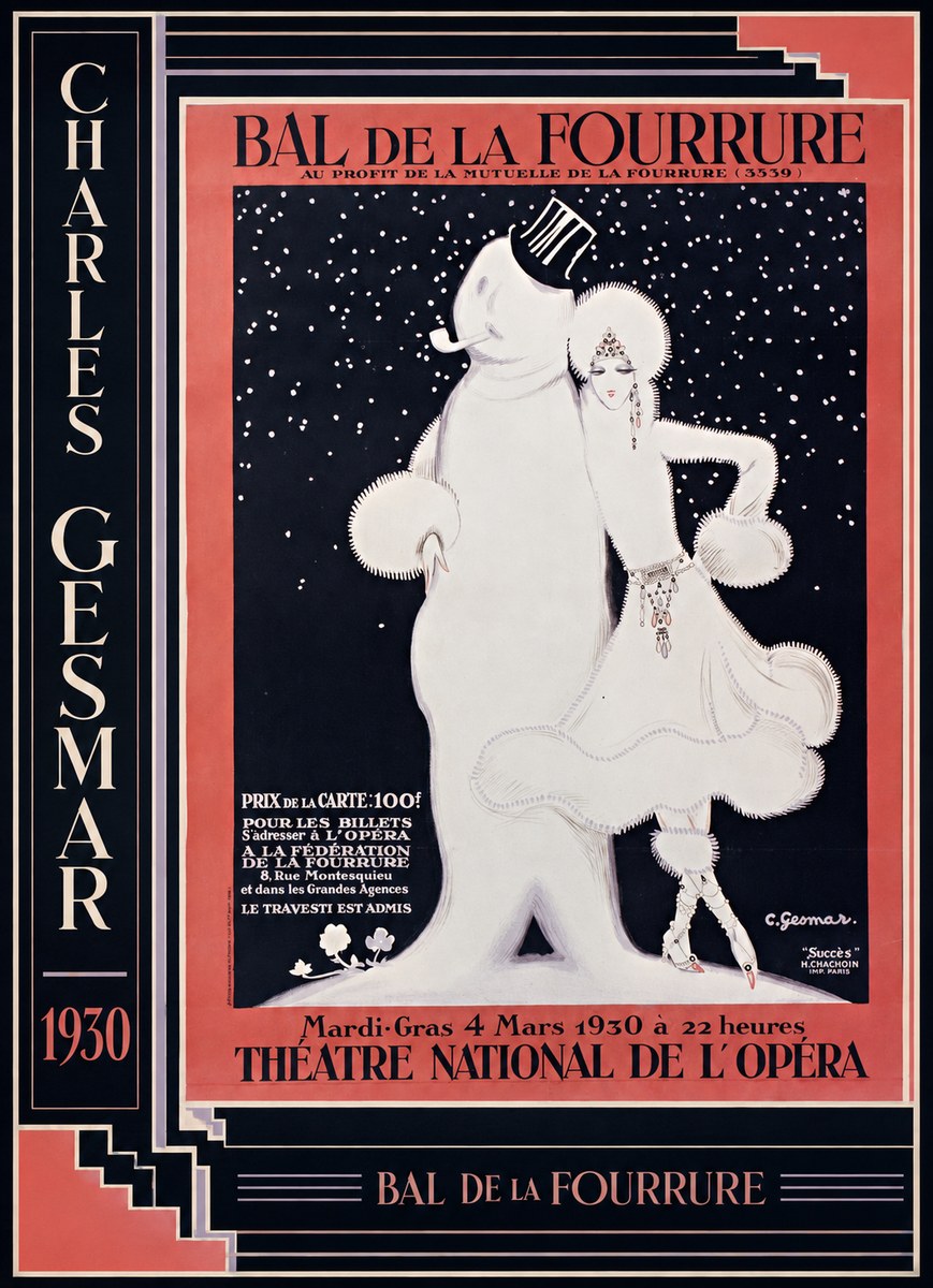 Charles Gesmar Bal De La Fourrure I No2 - Affiche