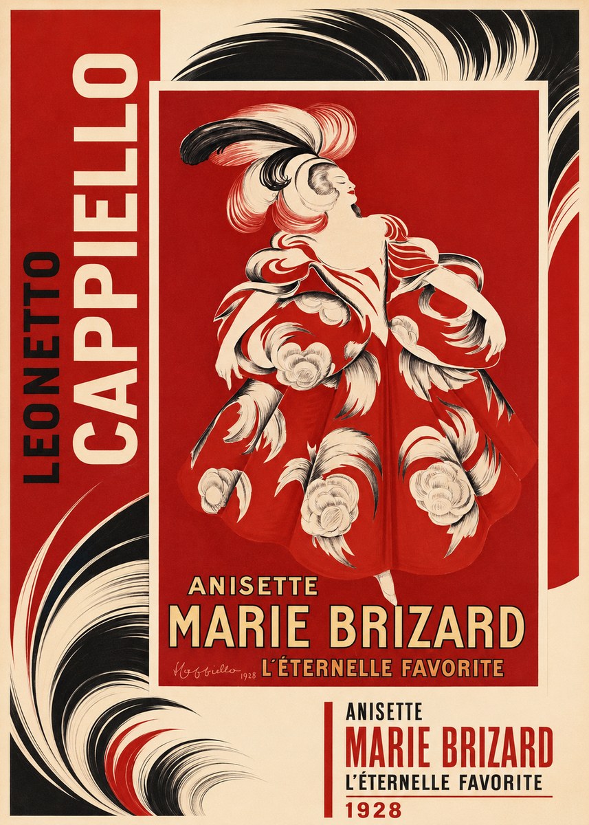 Leonetto Cappiello Ansette Marie Brizard - L'éternelle Favorite No2 - Affiche