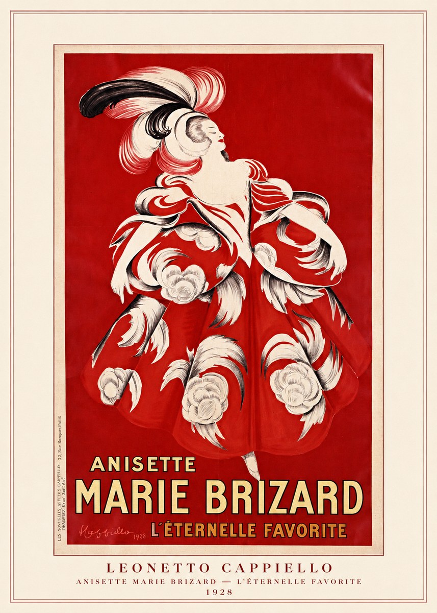 Leonetto Cappiello Ansette Marie Brizard - L'éternelle Favorite No3 - Affiche