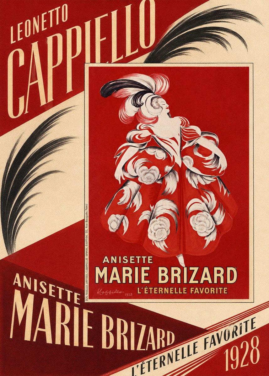 Leonetto Cappiello Ansette Marie Brizard - L'éternelle Favorite No5 - Affiche