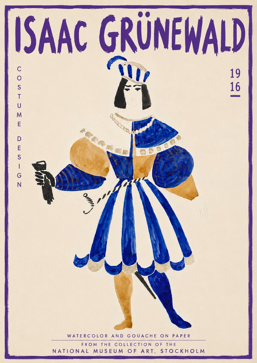 Isaac Grünewald Costume Design III No6 - Affiche