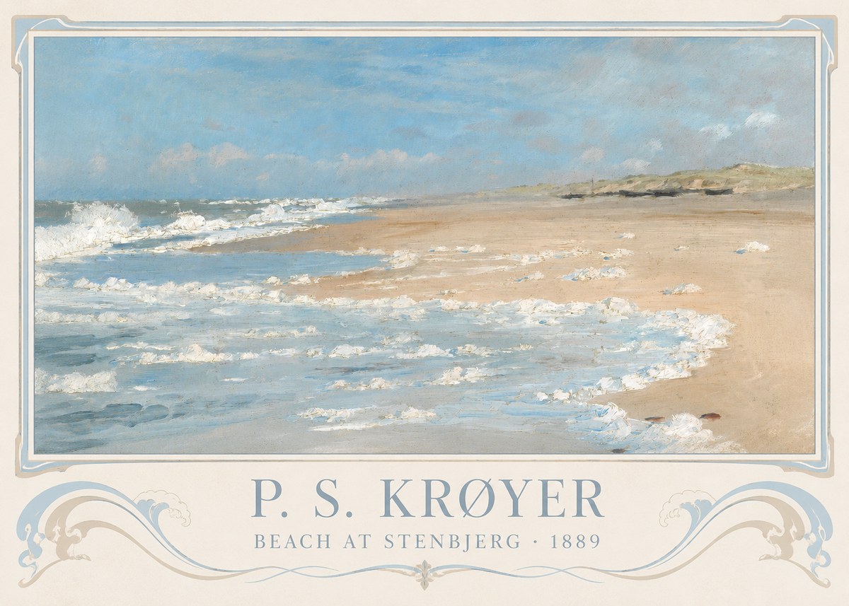 P.S. Krøyer Beach at Stenbjerg · 1889 No3 - Affiche