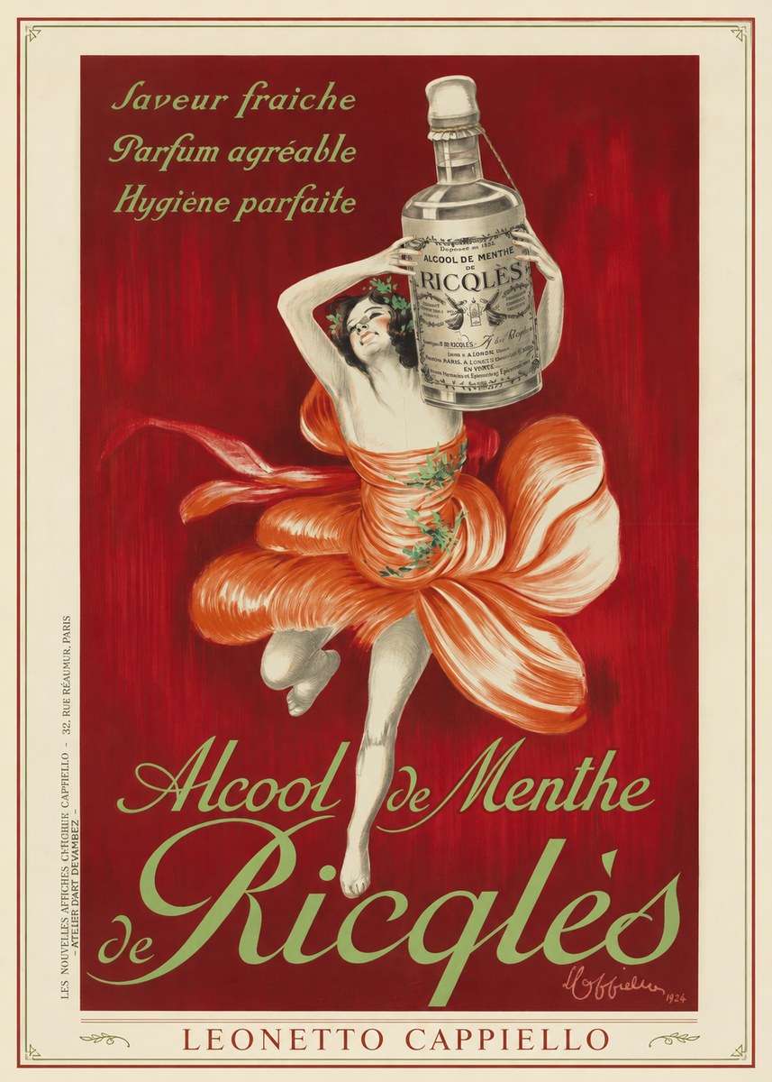 Leonetto Cappiello Alcool De Menthe De Ricqlès I No1 - Affiche