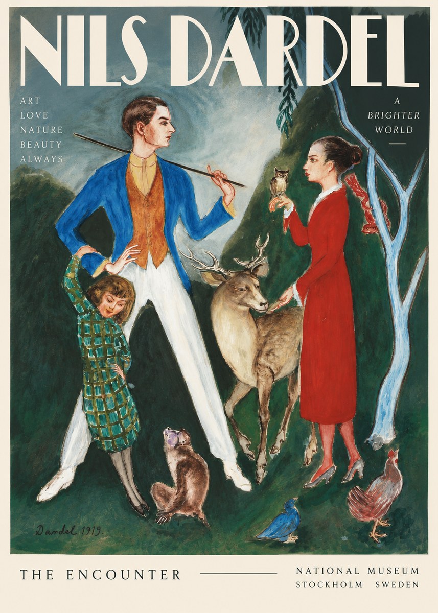 Nils Dardel The Encounter No3 - Affiche