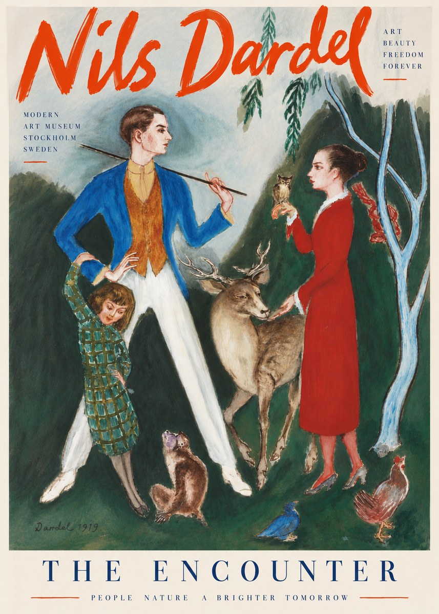 Nils Dardel The Encounter No6 - Affiche