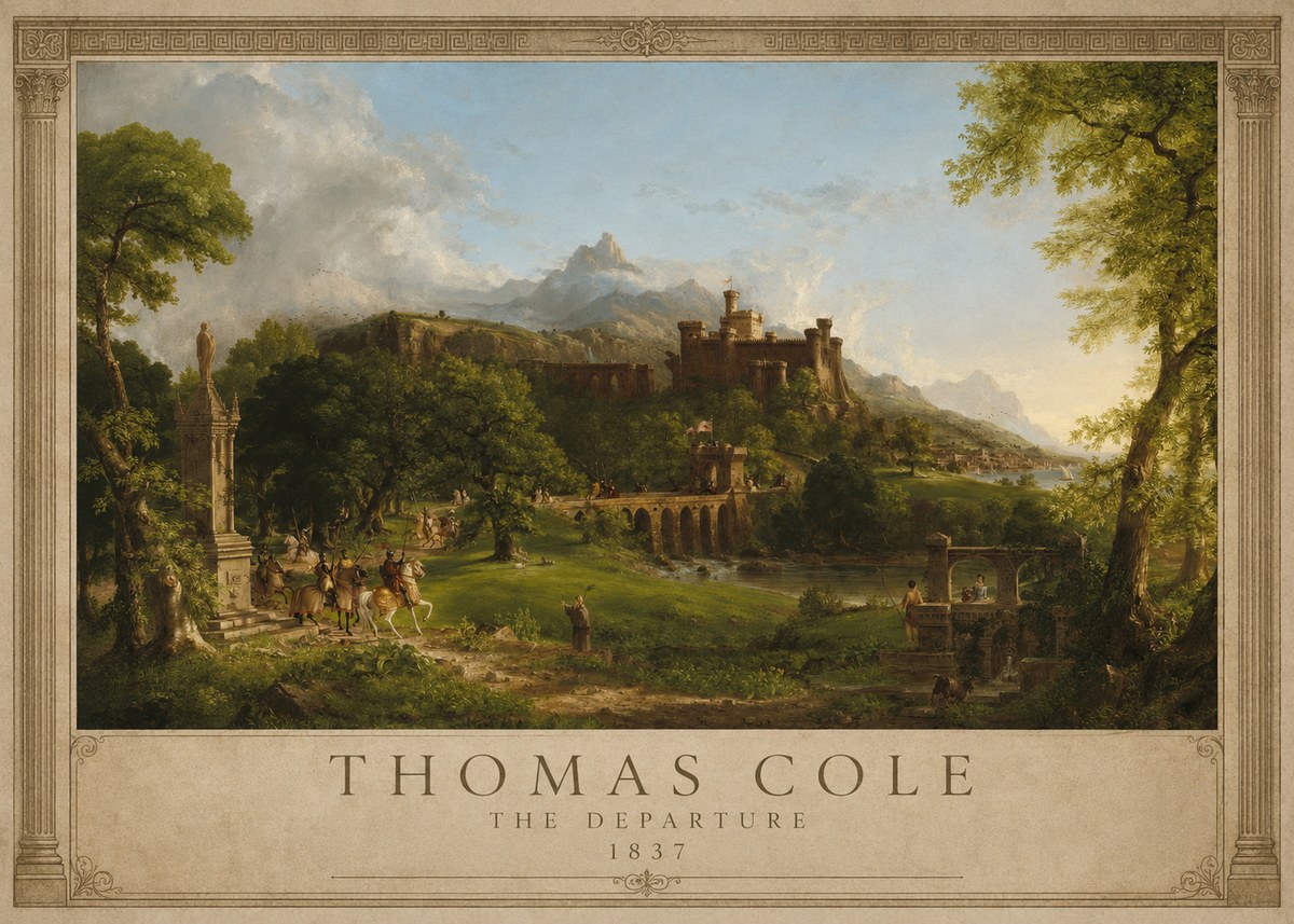 Thomas Cole The Departure II No1 - Affiche