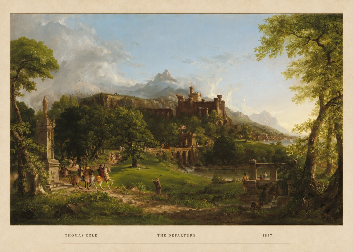 Thomas Cole The Departure II No4 - Affiche