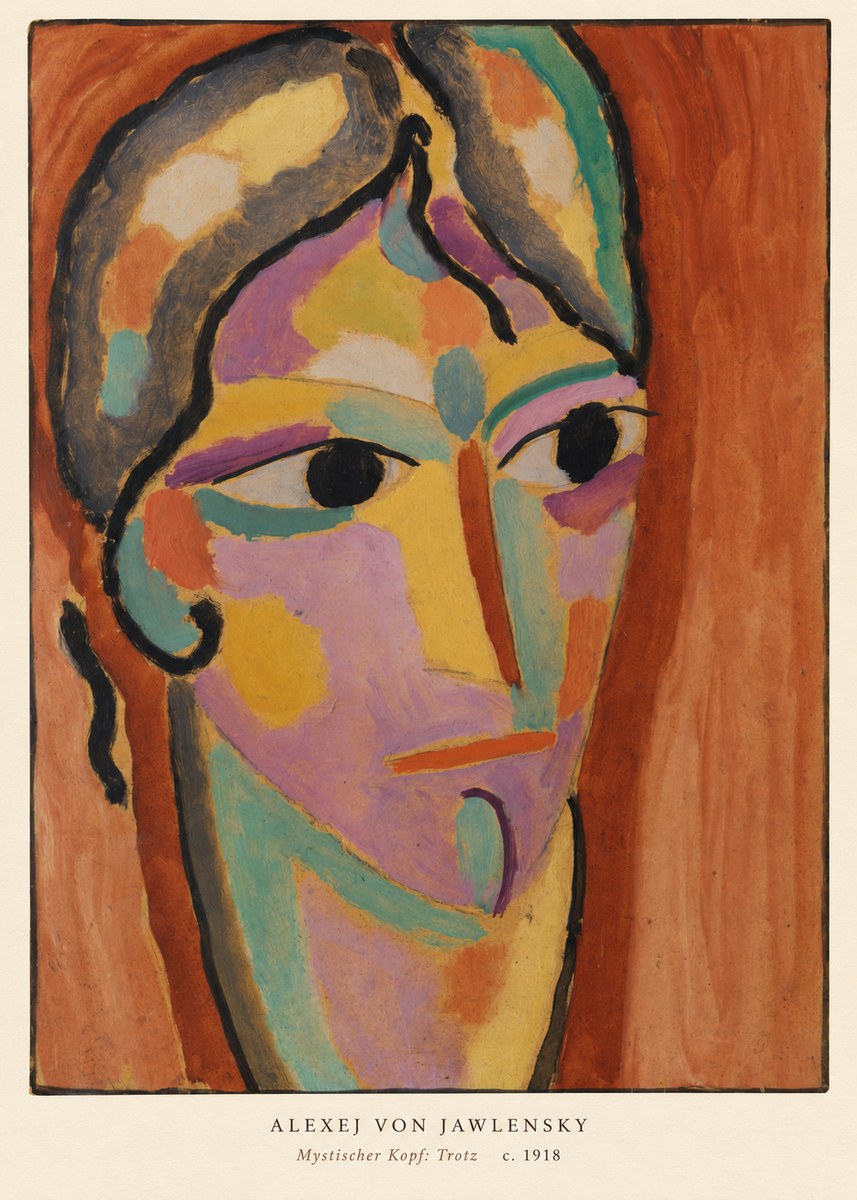 Alexej von Jawlensky Mystischer Kopf: Trotz No5 - Affiche