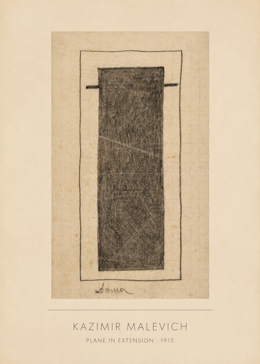 Kazimir Malevich Plane in Extension No4 - Affiche