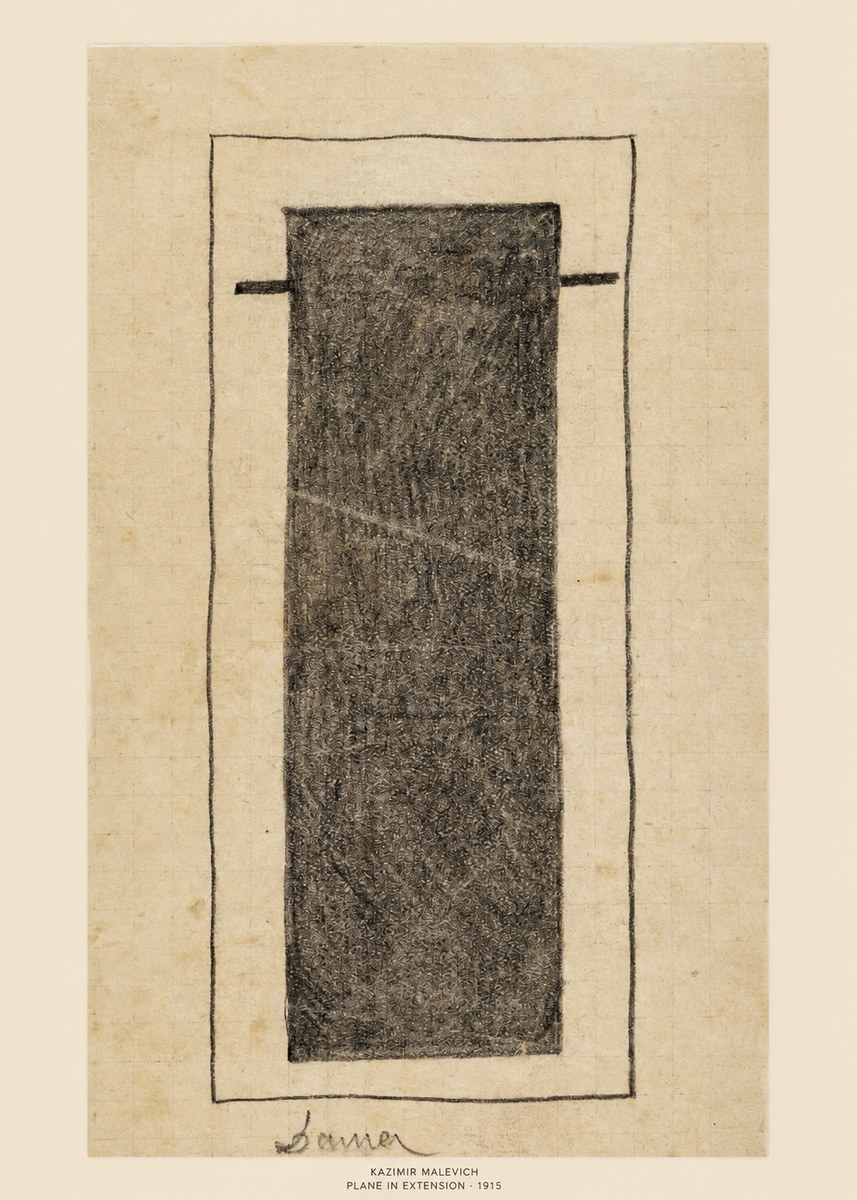 Kazimir Malevich Plane in Extension No5 - Affiche