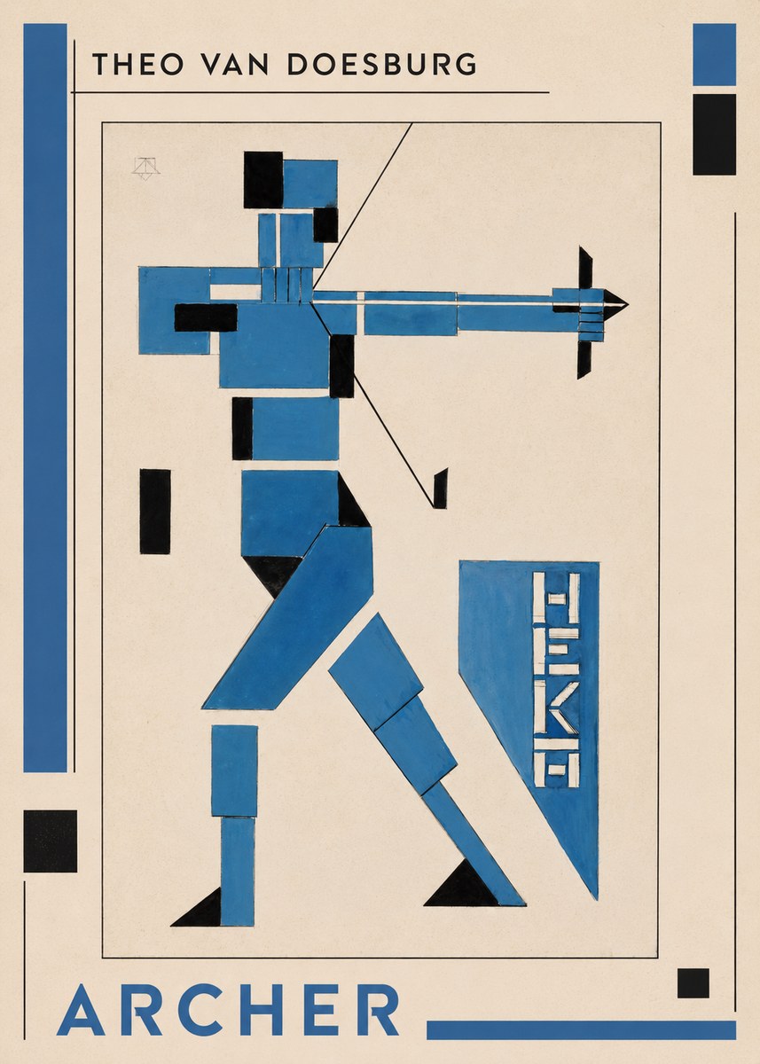 Theo van Doesburg Archer No1 - Affiche