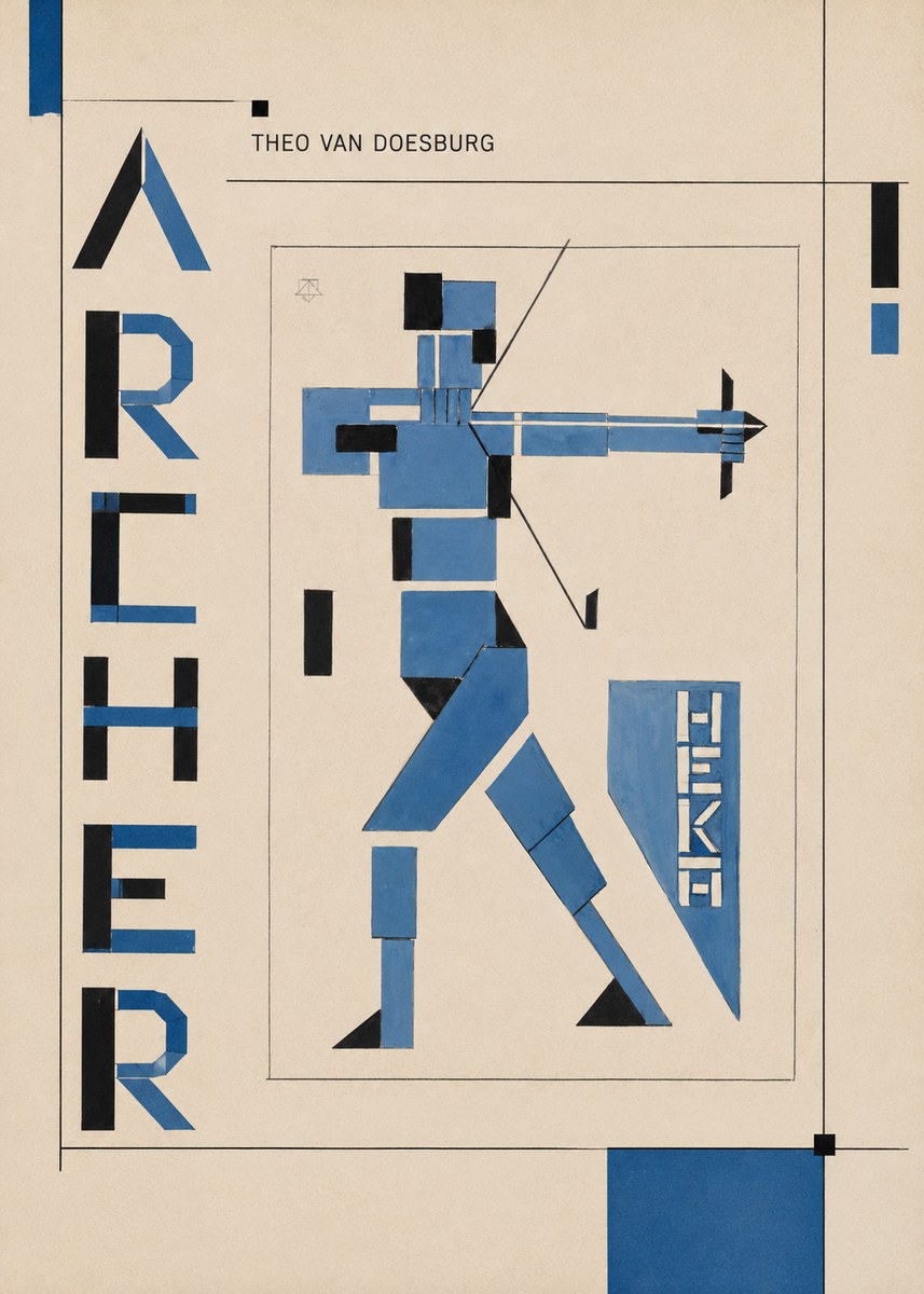 Theo van Doesburg Archer No2 - Affiche