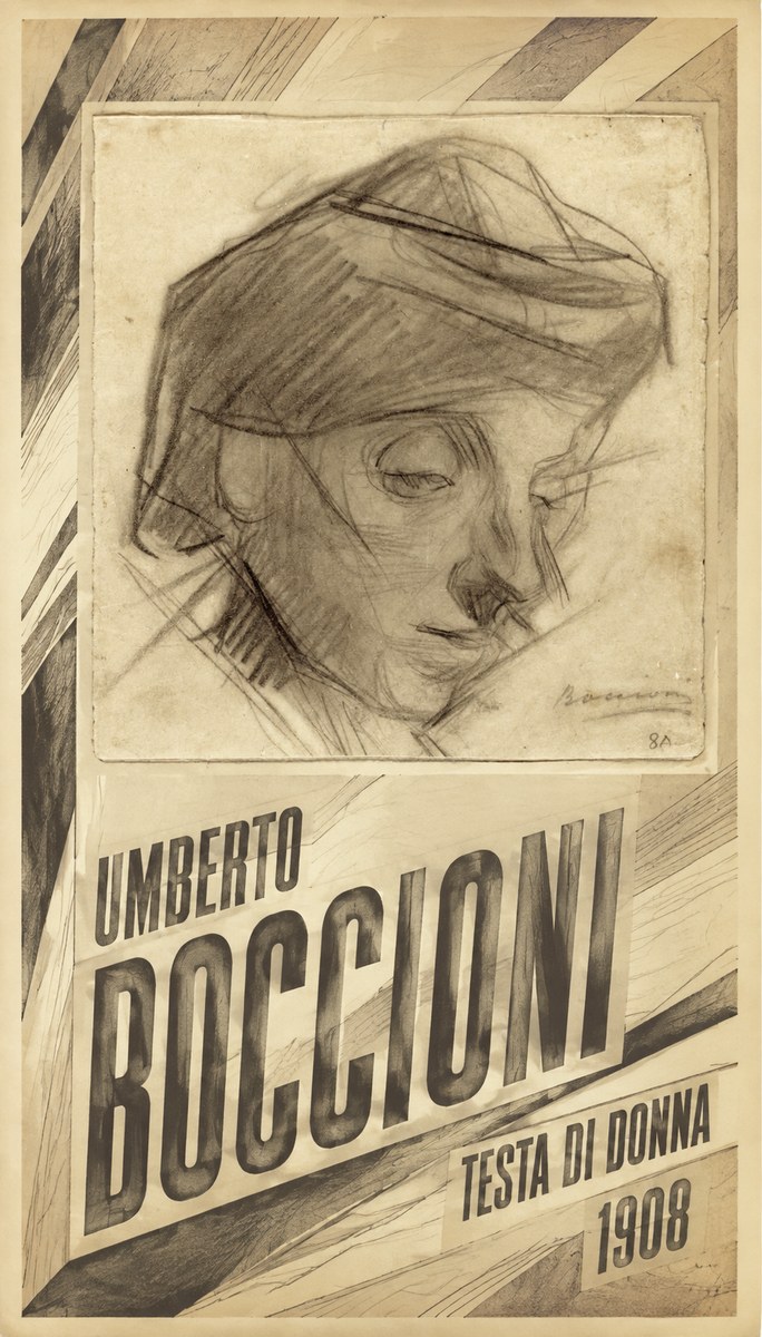 Umberto Boccioni Testa Di Donna No5 - Affiche
