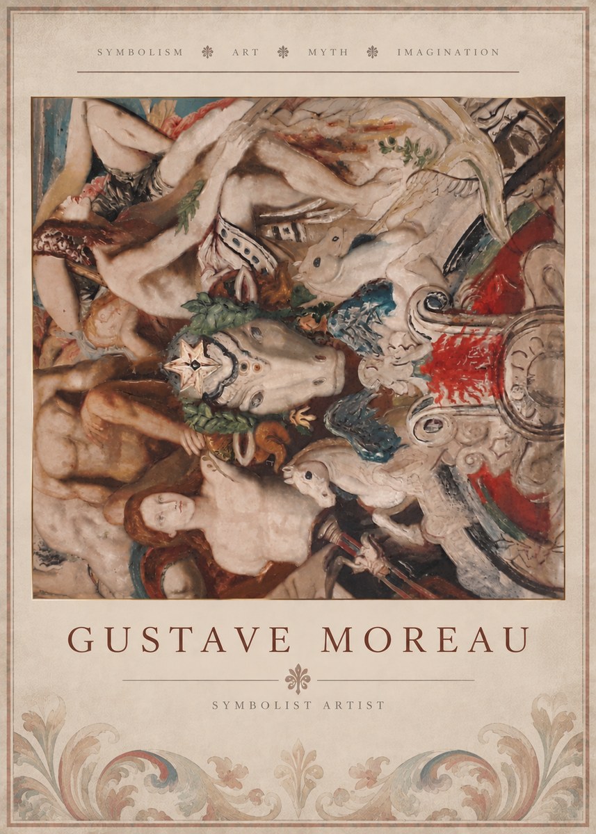 Gustave Moreau Mythological Composition No5 - Affiche