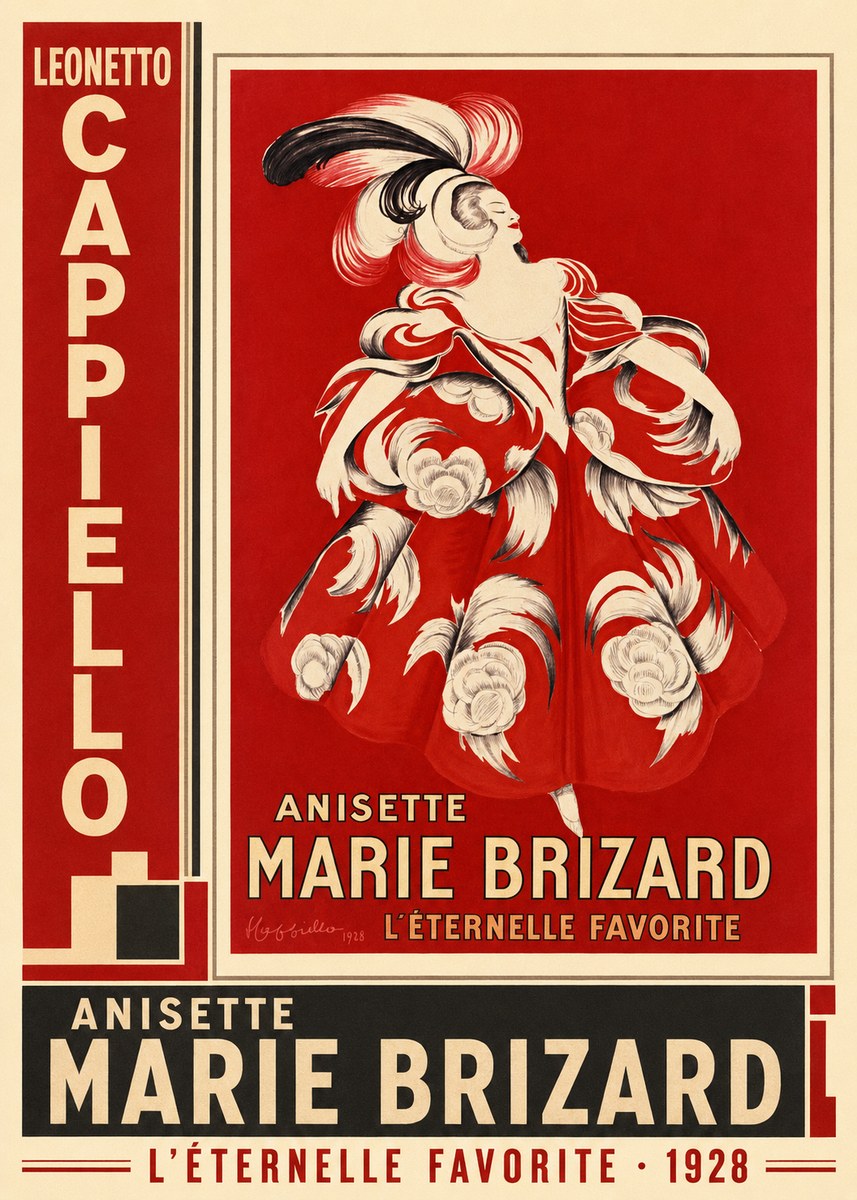 Leonetto Cappiello Anisette Marie Brizard - L'éternelle Favorite No3 - Affiche