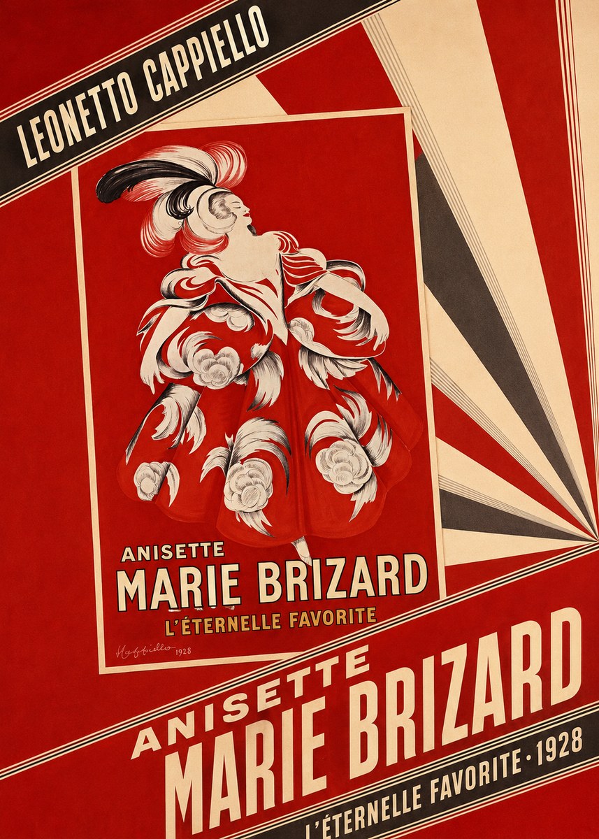 Leonetto Cappiello Anisette Marie Brizard - L'éternelle Favorite No6 - Affiche