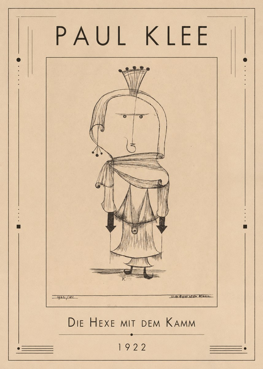 Paul Klee Die Hexe Mit Dem Kamm No1 - Affiche