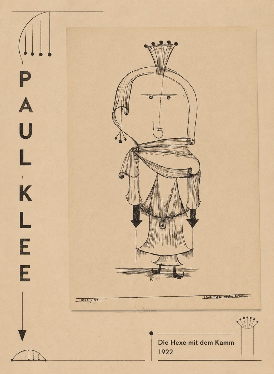 Paul Klee Die Hexe Mit Dem Kamm No2 - Affiche