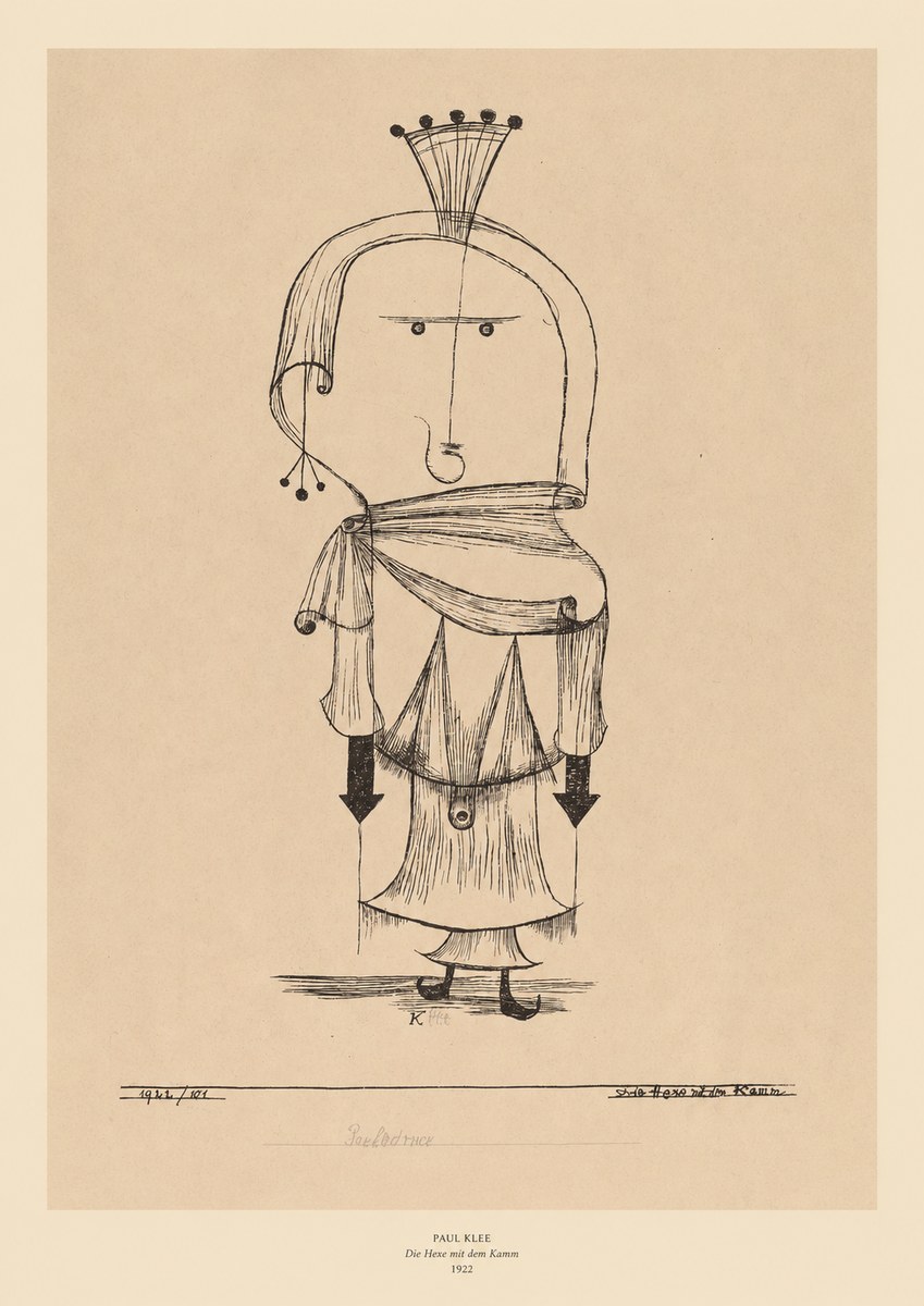 Paul Klee Die Hexe Mit Dem Kamm No6 - Affiche