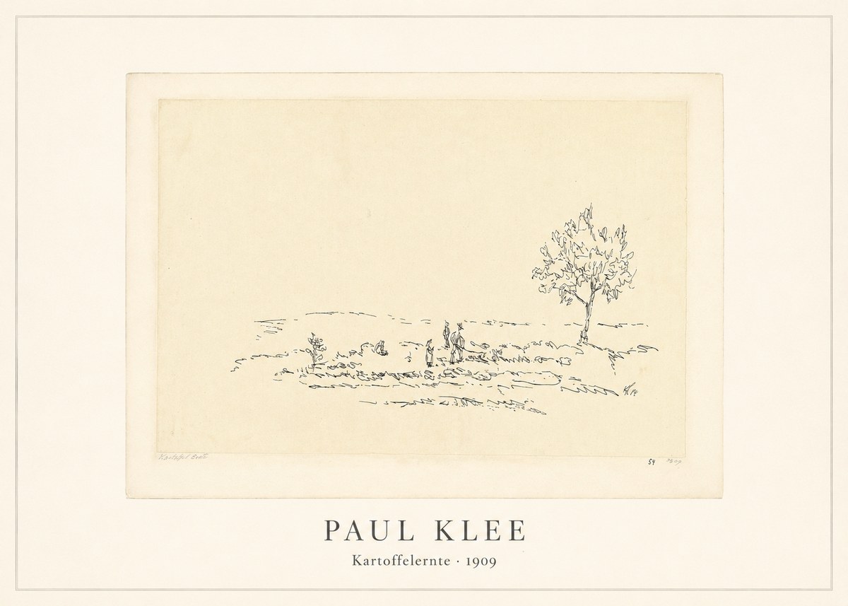 Paul Klee Kartoffelernte · 1909 No4 - Affiche