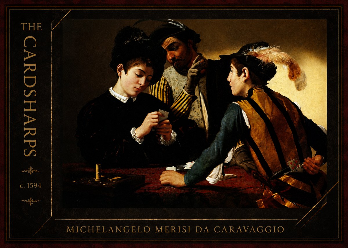 Michelangelo Merisi da Caravaggio The Cardsharps II No2 - Affiche