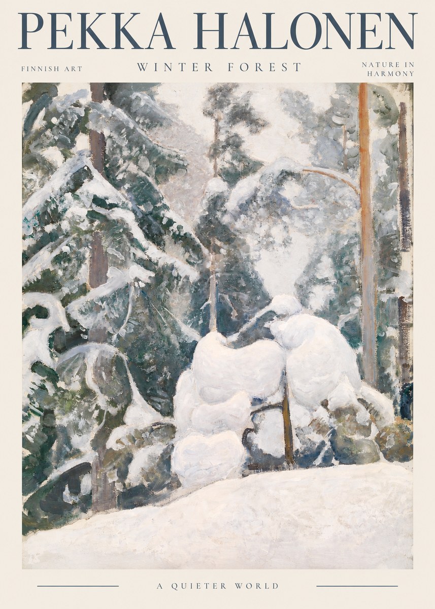 Pekka Halonen Winter Forest II No2 - Affiche