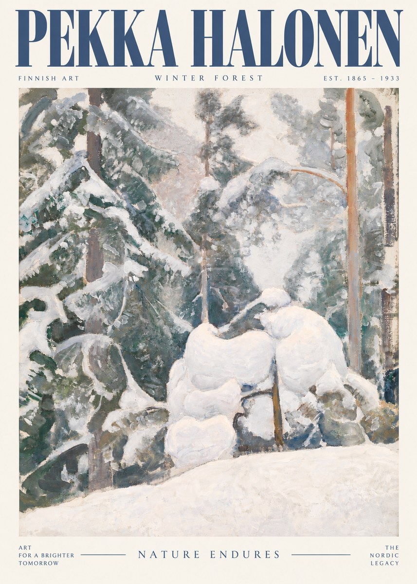 Pekka Halonen Winter Forest II No3 - Affiche