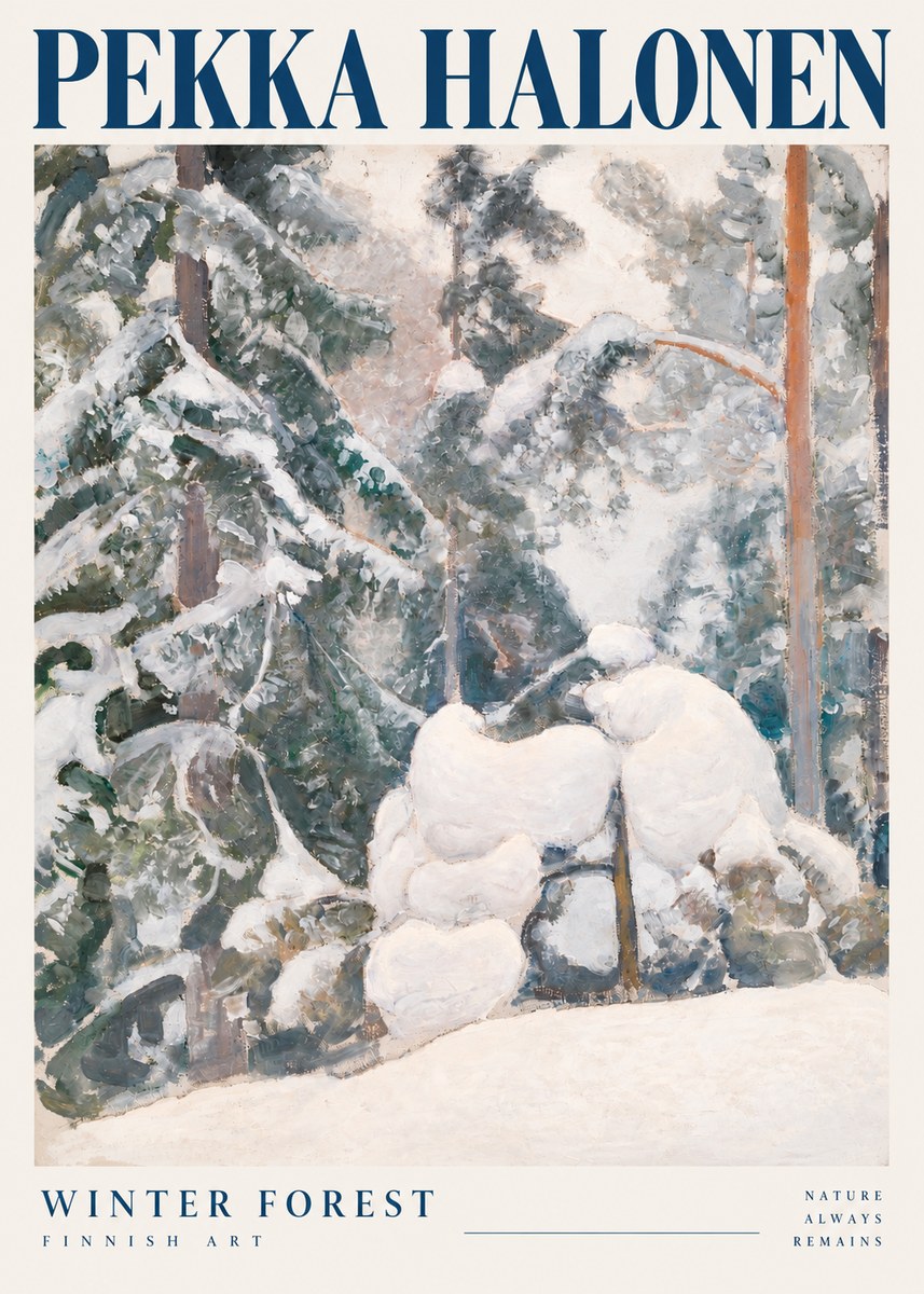 Pekka Halonen Winter Forest II No6 - Affiche