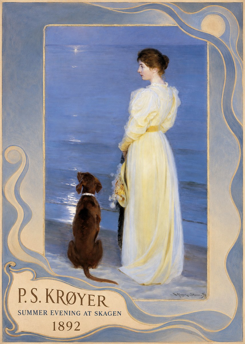 P.S. Krøyer Summer Evening at Skagen No3 - Affiche