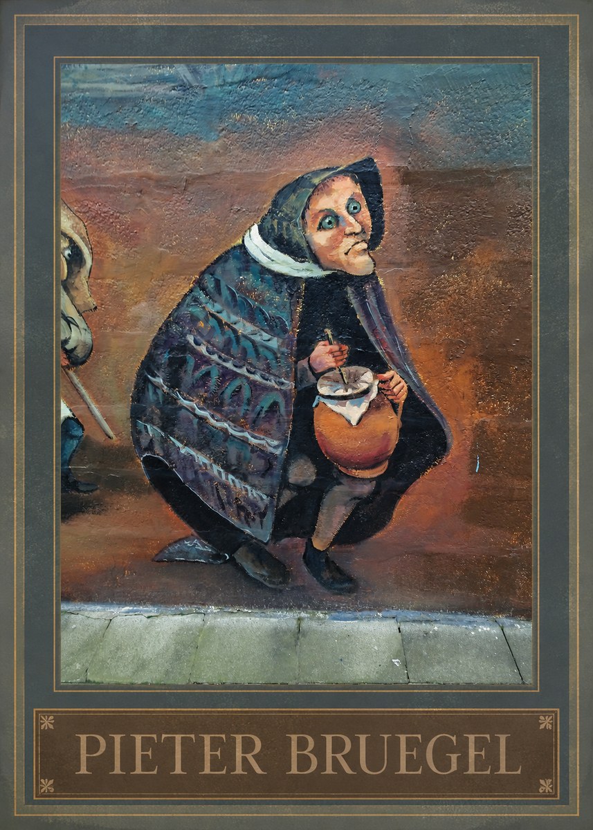 Pieter Bruegel The Beggar Woman with Jug No1 - Affiche