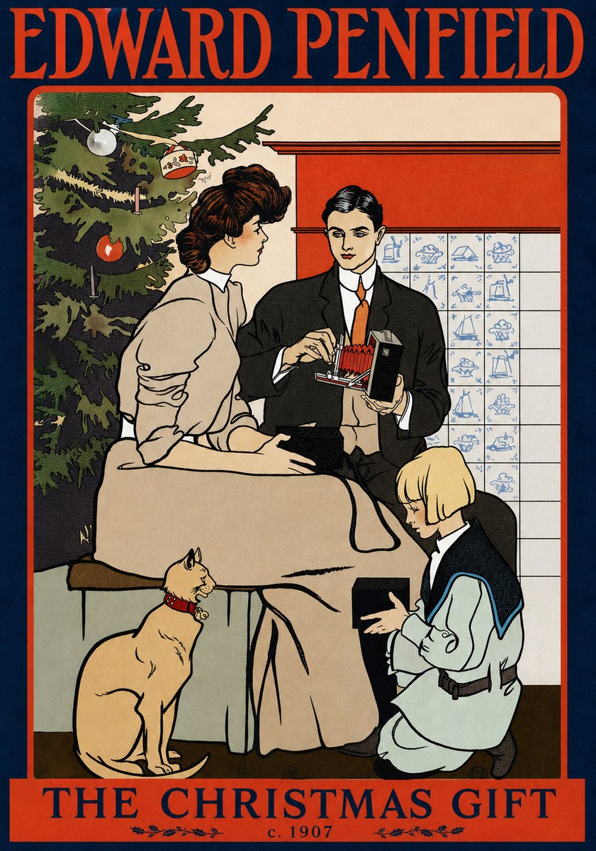 Edward Penfield The Christmas Gift No2 - Affiche