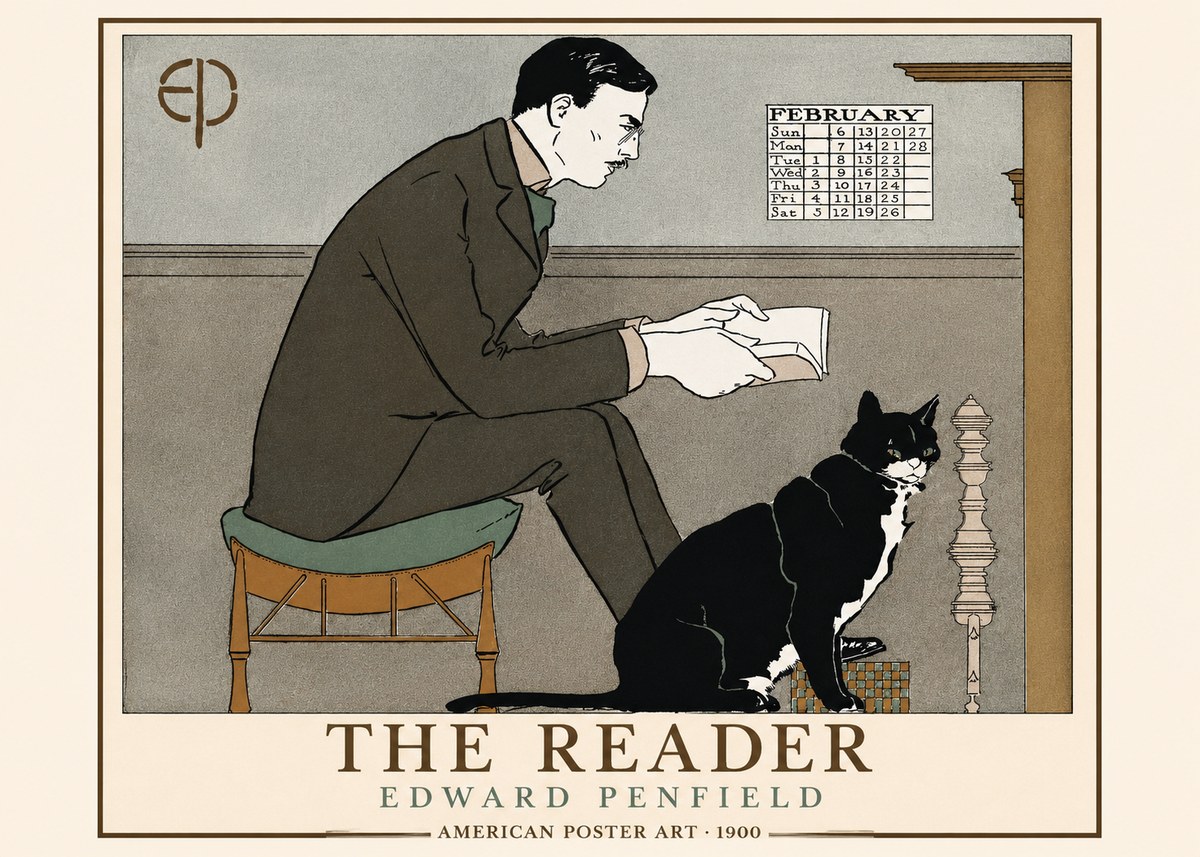 Edward Penfield The Reader I No1 - Affiche