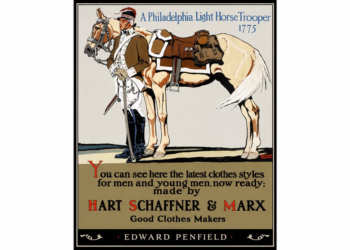Edward Penfield A Philadelphia Light Horse Trooper 1775 No1 - Affiche