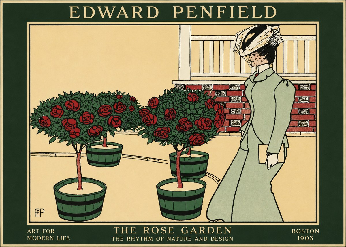 Edward Penfield The Rose Garden No1 - Affiche