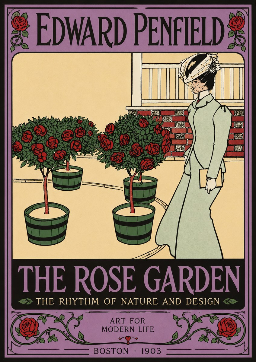 Edward Penfield The Rose Garden No4 - Affiche