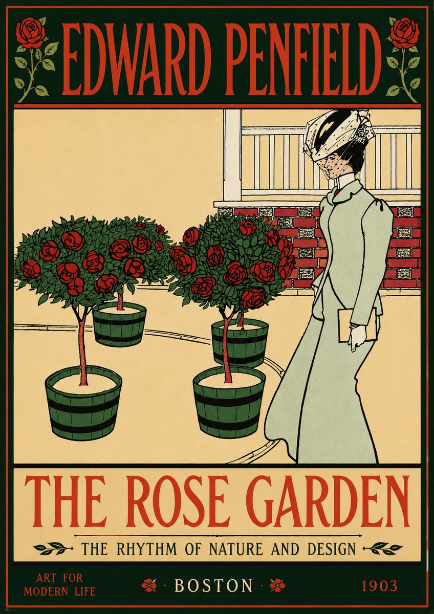 Edward Penfield The Rose Garden No5 - Affiche
