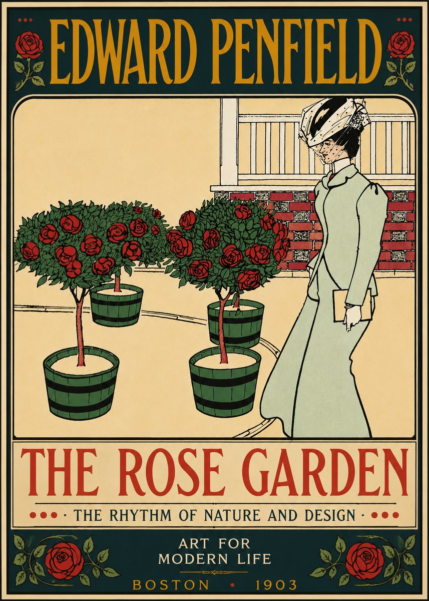 Edward Penfield The Rose Garden No6 - Affiche
