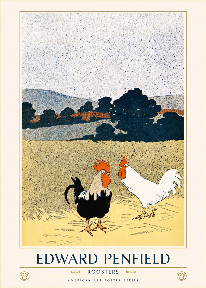 Edward Penfield Roosters No1 - Affiche